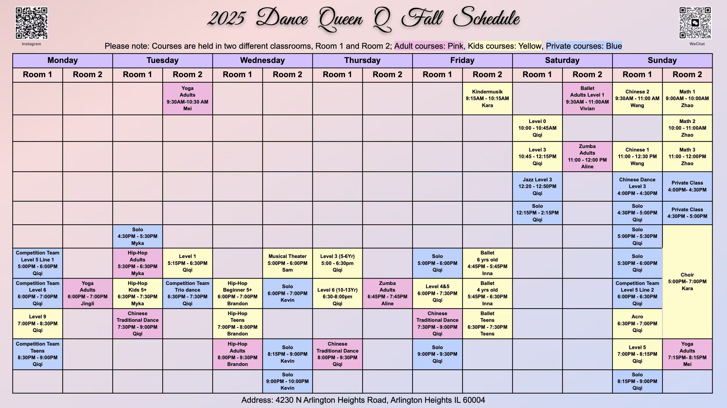 Class Schedule